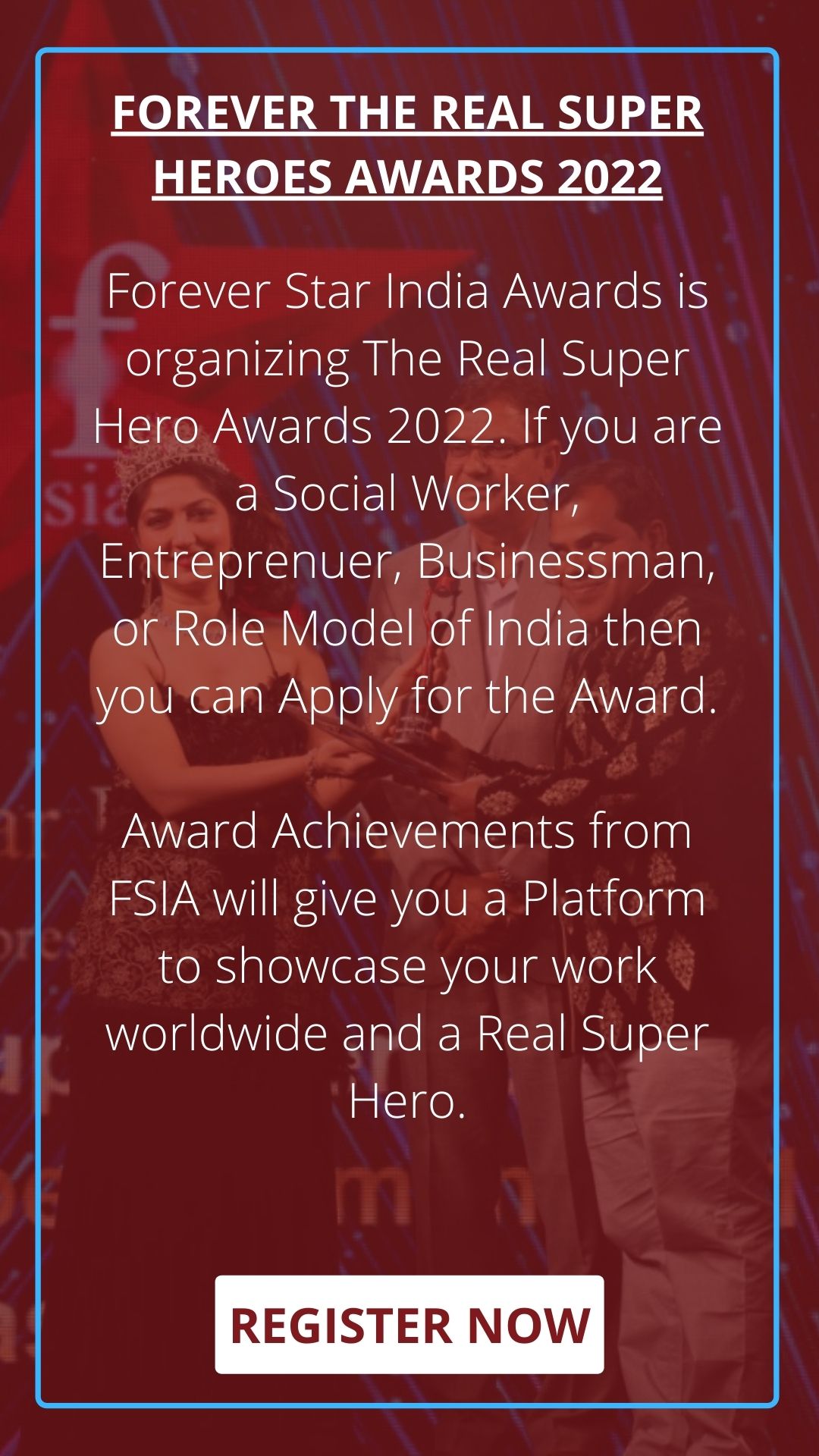 Real Super Hero Awards 2022 Apply Online
